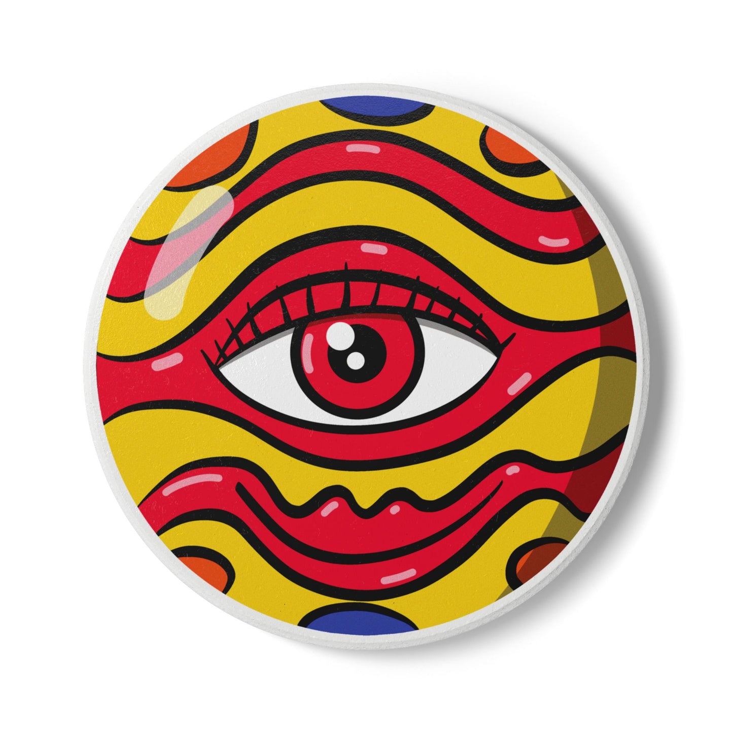 Eye of Jupiter Ceramic Coaster