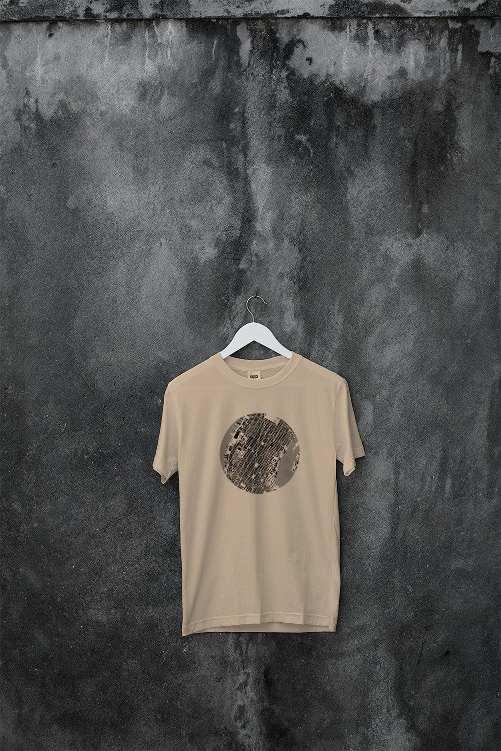 Manhattan (New York City) Urban Design Map T-shirt (monochrome)
