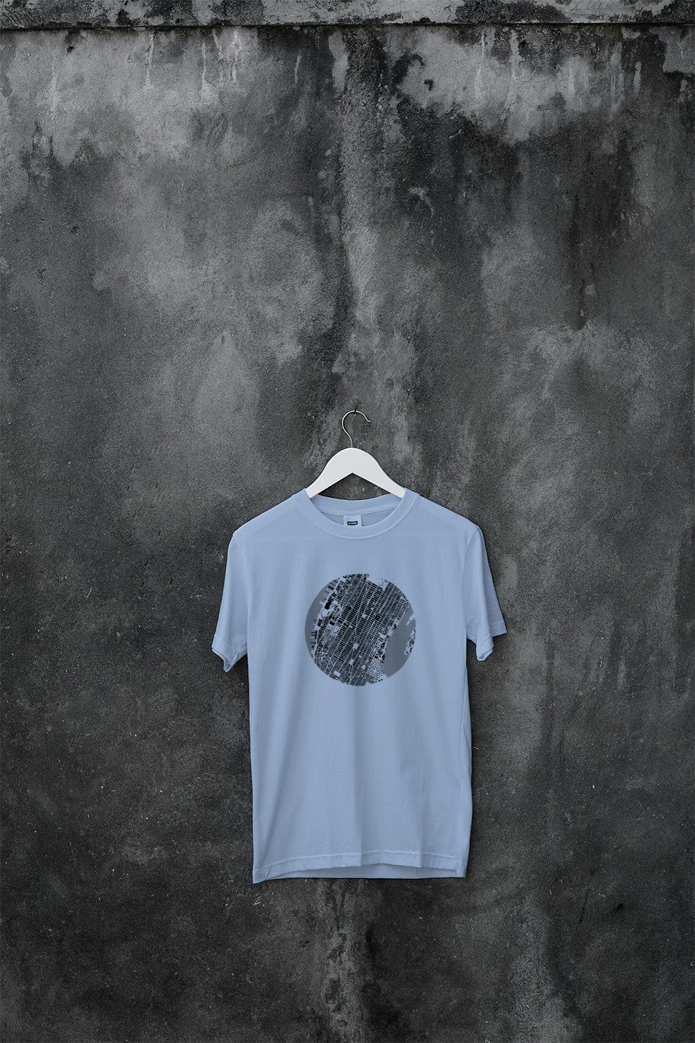 Manhattan (New York City) Urban Design Map T-shirt (monochrome)