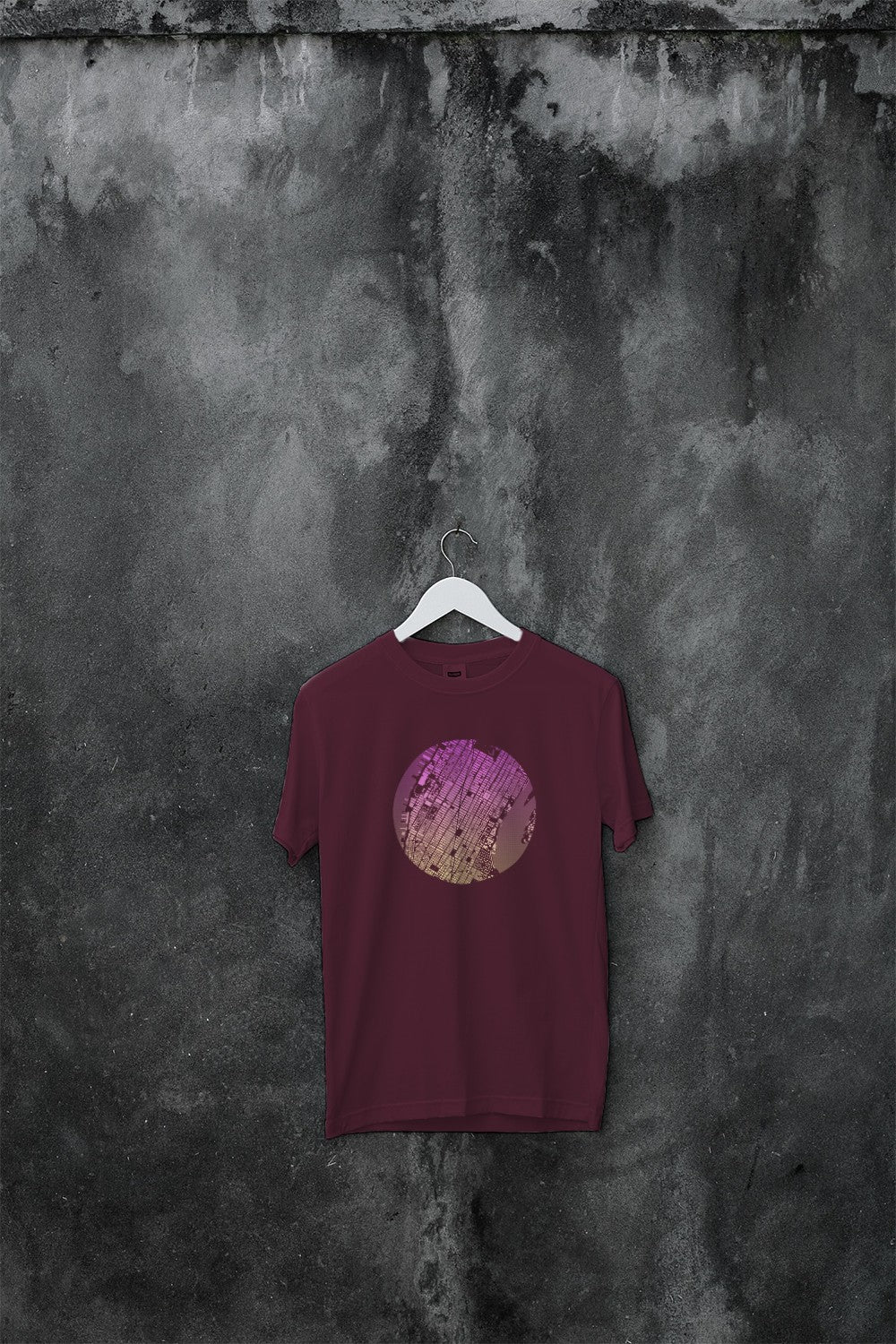 Manhattan (New York City) Urban Design Map T-shirt (Colour on Dark)