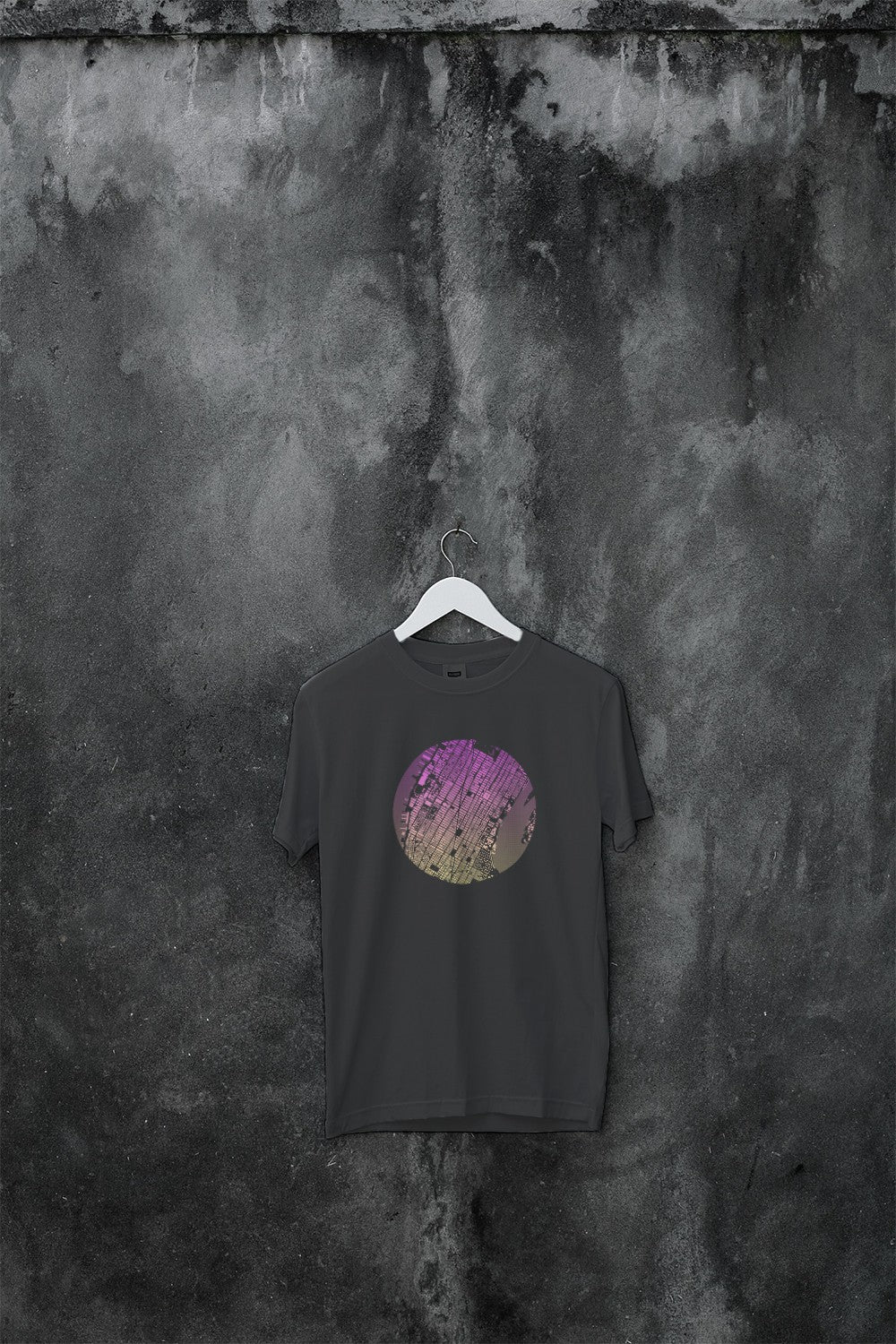 Manhattan (New York City) Urban Design Map T-shirt (Colour on Dark)