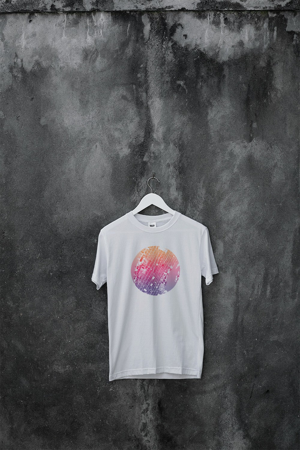 Manhattan (New York City) Urban Design Map T-shirt (Colour on Light)