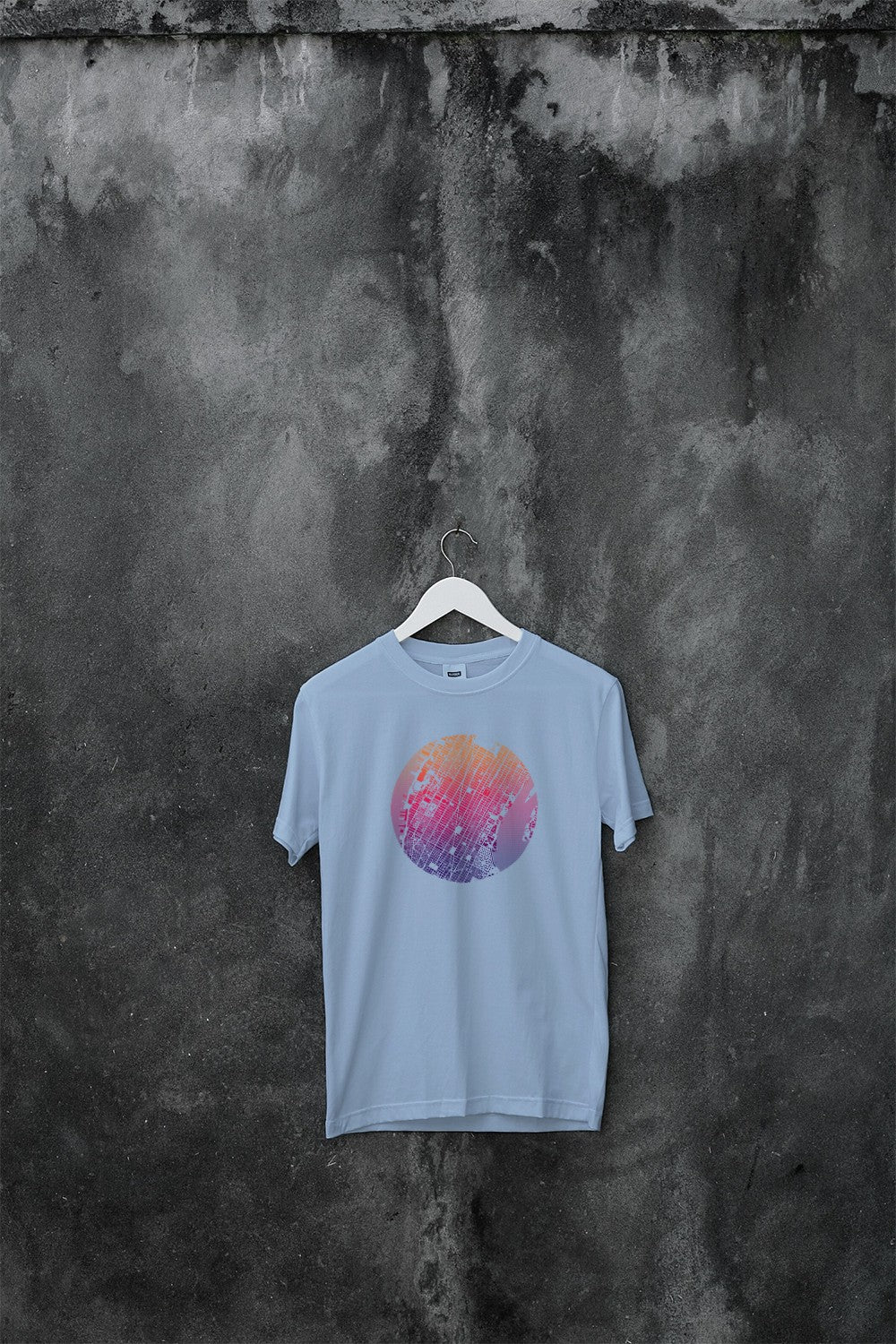 Manhattan (New York City) Urban Design Map T-shirt (Colour on Light)