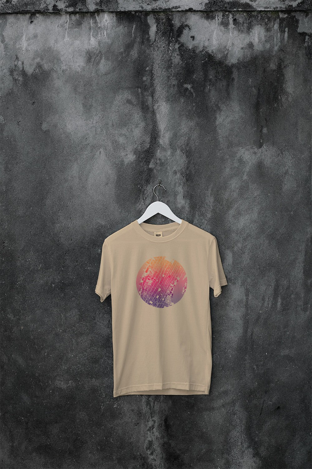 Manhattan (New York City) Urban Design Map T-shirt (Colour on Light)