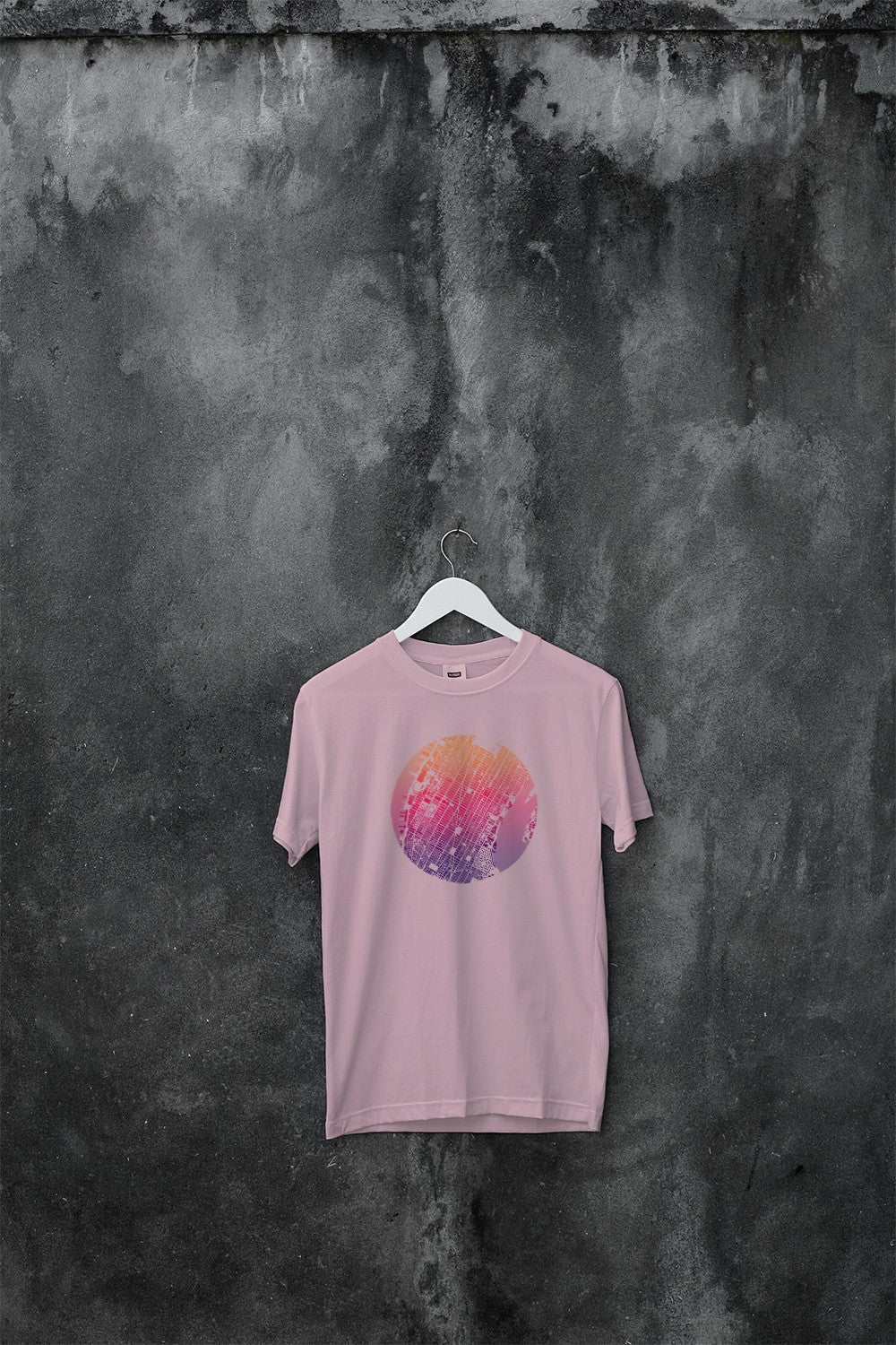 Manhattan (New York City) Urban Design Map T-shirt (Colour on Light)