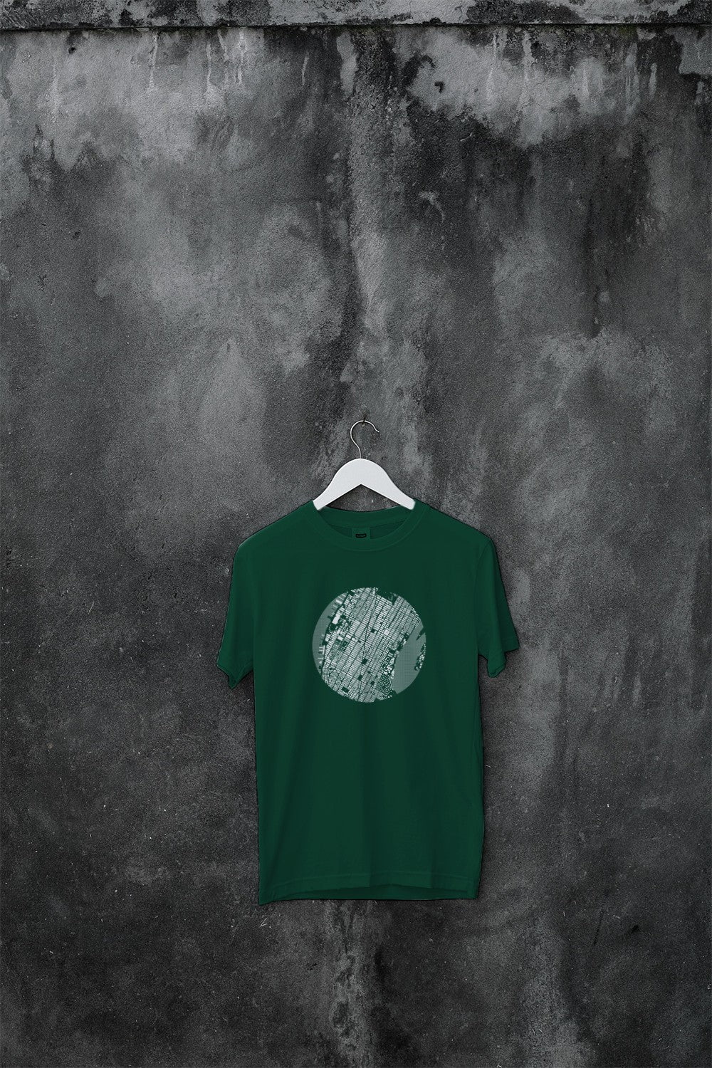 Manhattan (New York City) Urban Design Map T-shirt (monochrome)