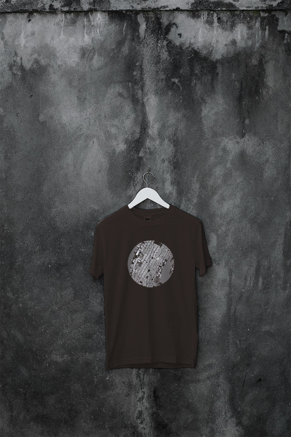 Manhattan (New York City) Urban Design Map T-shirt (monochrome)