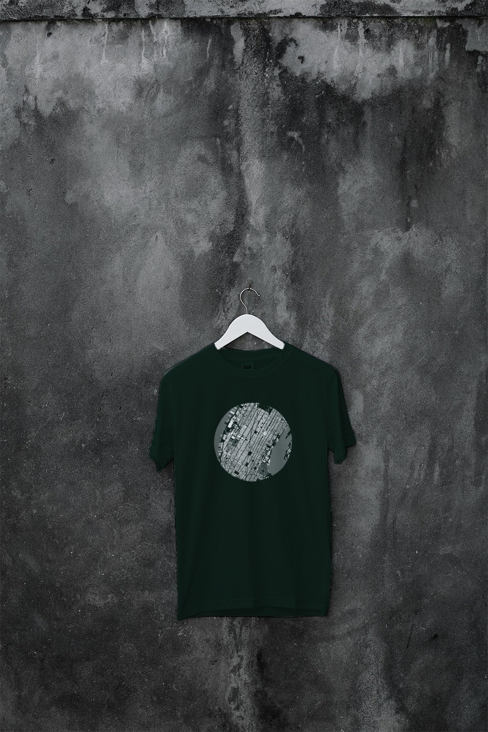 Manhattan (New York City) Urban Design Map T-shirt (monochrome)