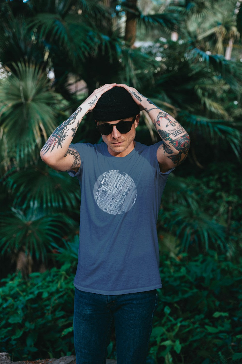 Manhattan (New York City) Urban Design Map T-shirt (monochrome)