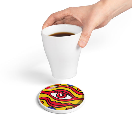 Eye of Jupiter Ceramic Coaster