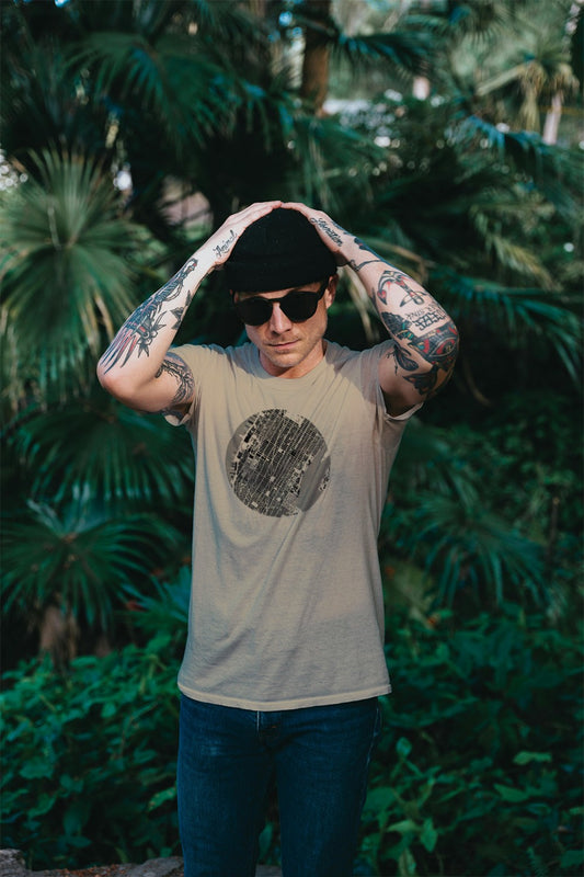 Manhattan (New York City) Urban Design Map T-shirt (monochrome)