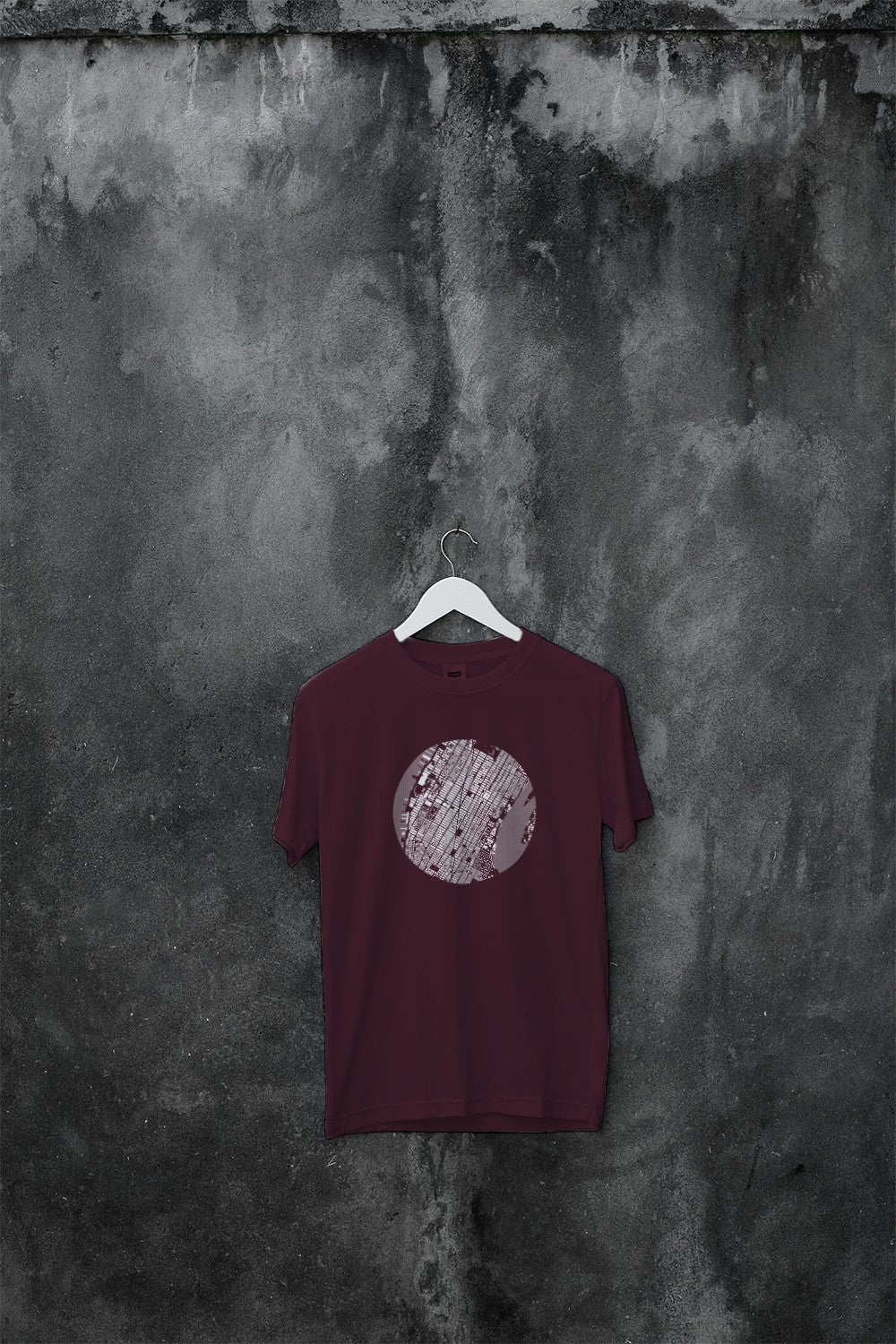 Manhattan (New York City) Urban Design Map T-shirt (monochrome)